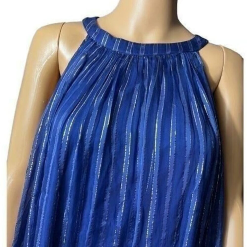 Ranna Gil sz M navy sleeveless blouse